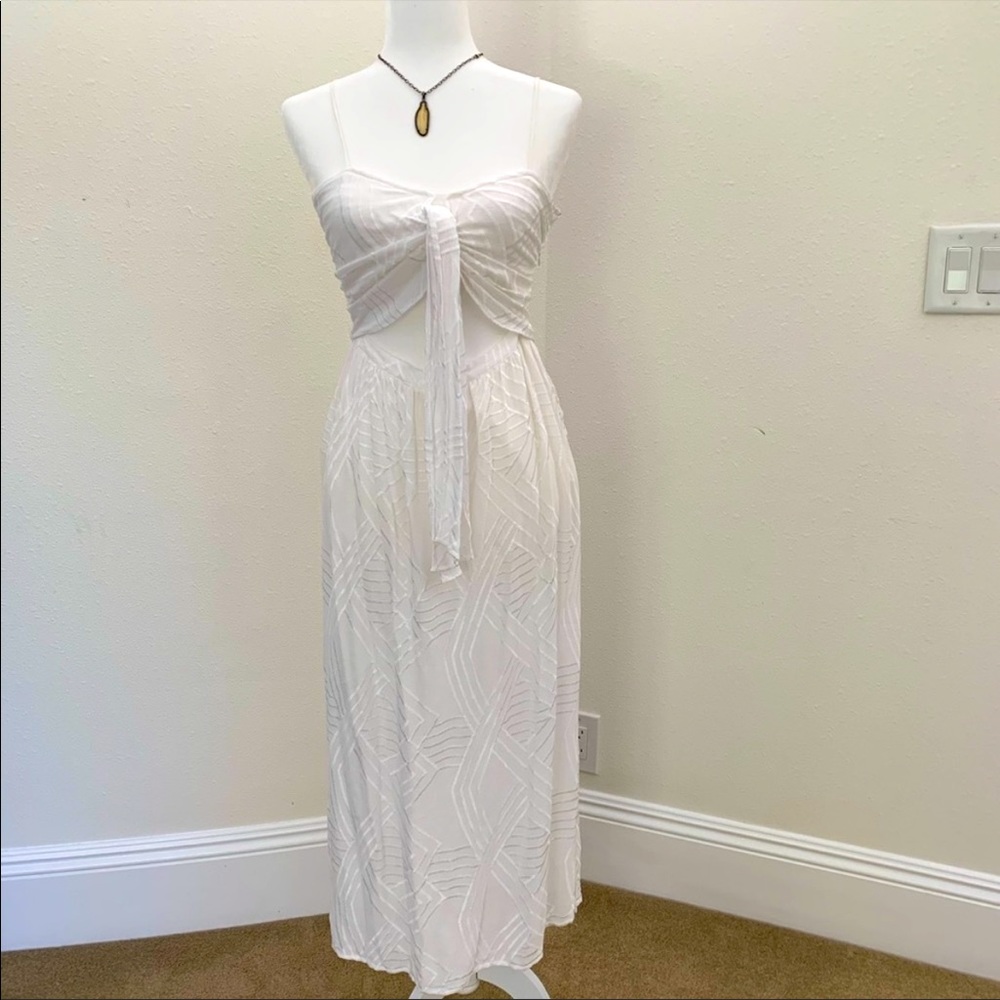 Olivaceous Best wishes  White Crinkle dress